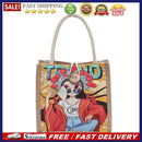 Casual Big Capacity Shopping Tote Portable Linen Women Lunch Bag Shoulder Pouch