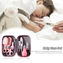 8pcs Newborn Care Kit Nail Thermometer Grooming Clipper Scissors (Pink) Newly