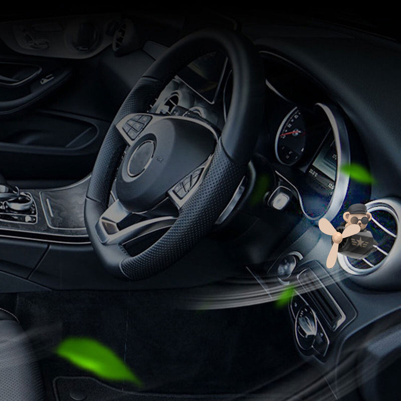 Silicone Car Air Freshener - Cartoon Bear Pilot Modeling Aromatherapy (B)