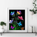 Butterfly Oil Paint By Numbers DIY Coloring Picture Kits for Adults Children Art