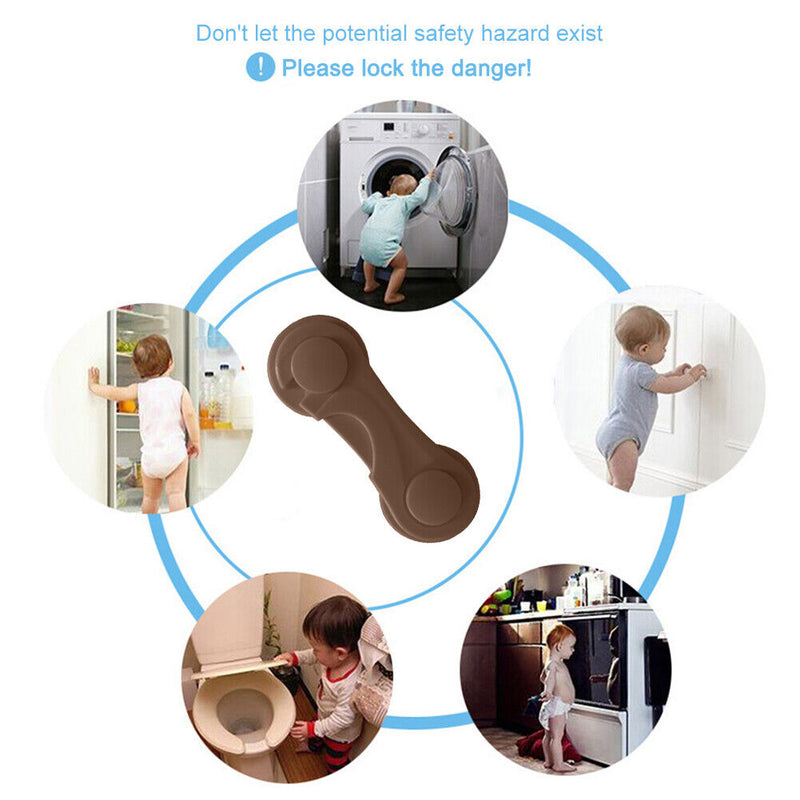 Multi-function Children Baby Safety Lock Cupboard Cabinet Door Drawer Lock Newly