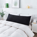 Full Body Pillowcase Sleeper Breathable Long Bed Throw Pillow Cover (Black)