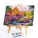 Hand Painted DIY Painting By Numbers Kits Animals Oil Canvas Mural Arts Craft