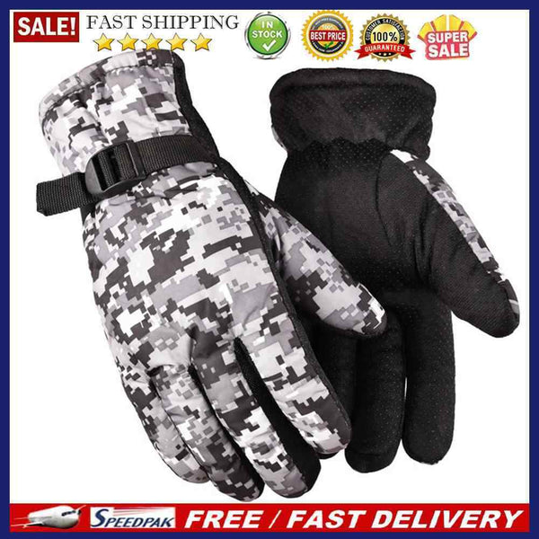 Windproof Outdoor Sport Gloves Men Women Winter Fleece Thermal Running Gloves