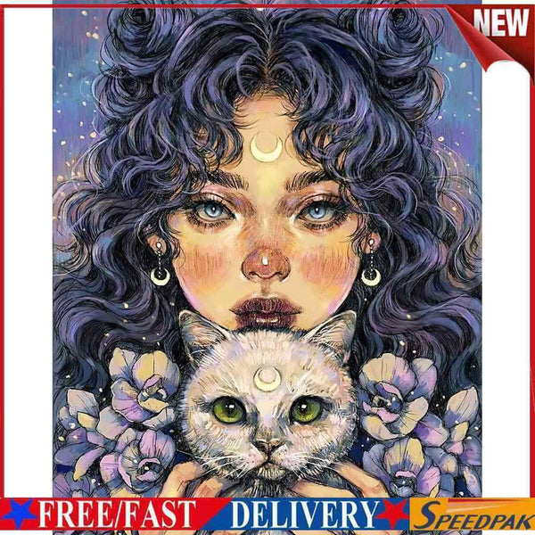 5D Diamond Painting DIY Girl Full Square Drill Mosaic Pictures Handmade Cra #F