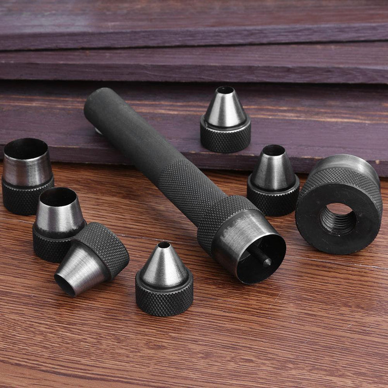 10pcs Heavy Duty Hollow Punch Kit Tool Set Gasket Leather Rubber Punching Newly