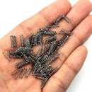 100pcs Fishhooks Barbed Twist Locks Stainless Steel Fishing Hook Spring Locks
