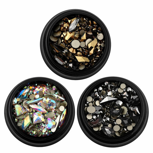 Diamond Bottom Crystal Glitter Glass Nail Art Rhinestones Flatback Rhinestone