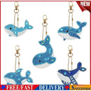 5pcs Diamond Painting Keychain DIY Whale Animal Key Ring Pendants (YSK093)