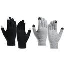 Full Finger Knitted Gloves Men Women Bike Warm Touch Screen Mittens (Grey)