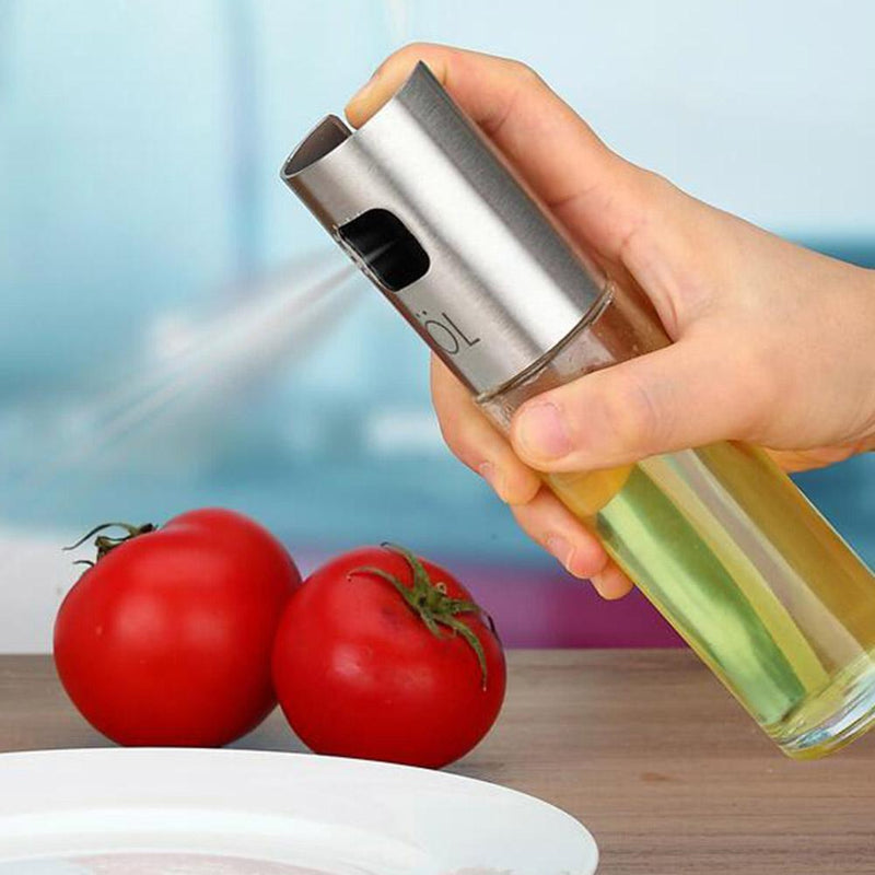 Oil Spray Bottle Barbecue Water Vinegar Sprayer Kitchen Injector Glass Pot
