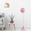 Folding Telescopic Floor Fan Summer Mute Student Desktop Table Fan (Pink)