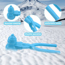 Snowball Maker Tool Snowman Shape DIY Snow Ball Tongs with Handle (Blue) Newly