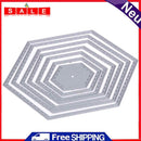 7pcs/Set Hexagon Spiral Die Cutting Metal Cutting Dies Stencils D
