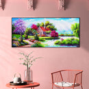 Cabin in Woods Oil Paint By Numbers Canvas Picture DIY Home Decoration Gift
