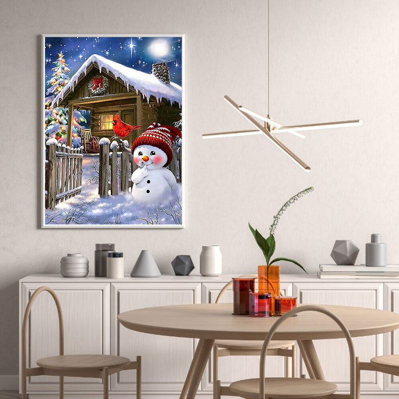 5D DIY Diamond Painting Christmas Snowman Kits Full Round Drill Wall Decor