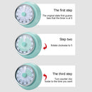 Kitchen Baking Countdown Magnetic Stainless Steel Mechanical Timer (Blue)