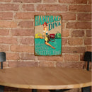 Retro Fantasy Woman Metal Plate Painting for Bar Tin Plaques Wall Sign (3)