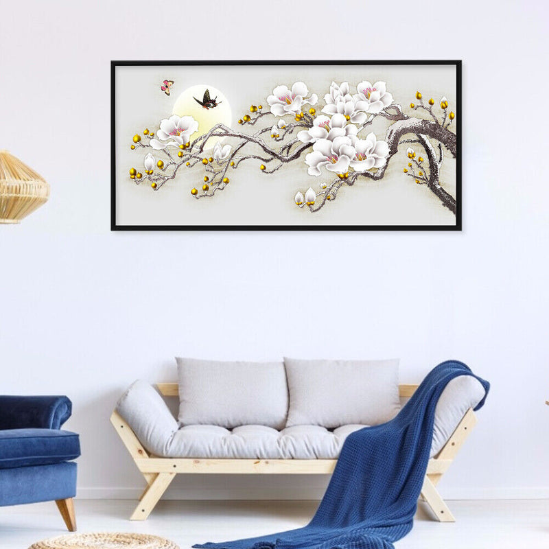 5D Flower Butterfly Diamond Painting DIY Drawing Full Round Drill Kit Ornam