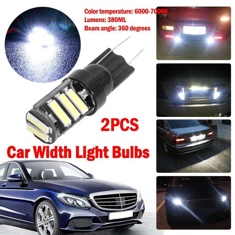 1 Pair DC 12V Car LED Lights W5W T10 7020 11SMD Wedge Light Car Brake Lamps