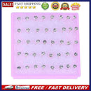 20Pairs Women Cute Round Plastic Pin Earring Ear Studs(White)(2.5mm)