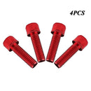 4pcs Bicycle Handlebar Stem Screw Bike Fixed Riser Bolts (M6x18mm Red)