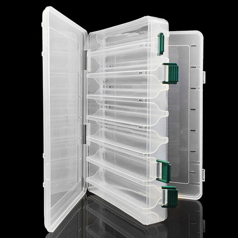 Fishing Tackle Box Multifunctional Hook Bait Accessory Case Plastic with Handle