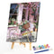 Window Bicycle Canvas Painted Oil Paint By Numbers Wall Art Modern Bedroom Decor