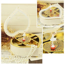 Romantic Love Heart Ballerina Music Box Jewelry Storage Case (White) Newly
