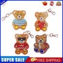 4pcs DIY Cartoon Bear Full Drill Special Shaped Diamond Painting Keychain Gift