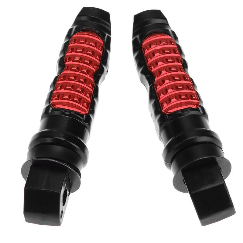 2pcs Universal Aluminum Motorcycle Rear Passenger Foot Pedals Footrests (2)