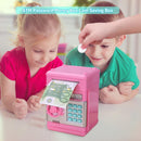 Automatic Electronic Piggy Bank ATM Password Money Box Saving Box (Pink)