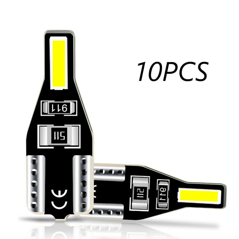 10x T10 7020SMD LED CANBUS Error Free Wedge Car Map Side Marker Light Bulbs