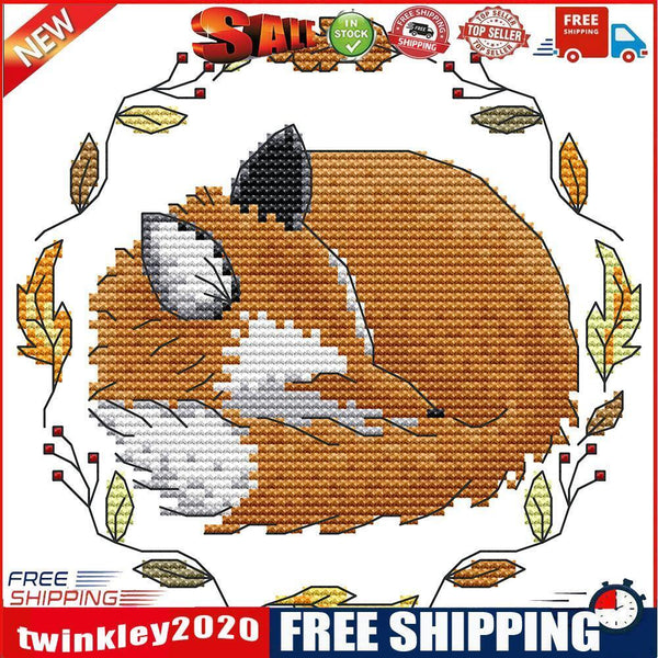 Little Fox DIY Cross Stitch Kit 14CT Stamp Embroidery Needlework (DA401)