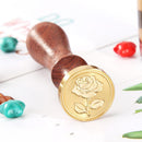 DIY Wax Seal Stamp Rose Pattern Fire Painting for Stamping Envelope (F) Newly