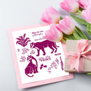 Paper Cut Card DIY Transparent Silicone Animal Tiger Seal Embossing Album Tool