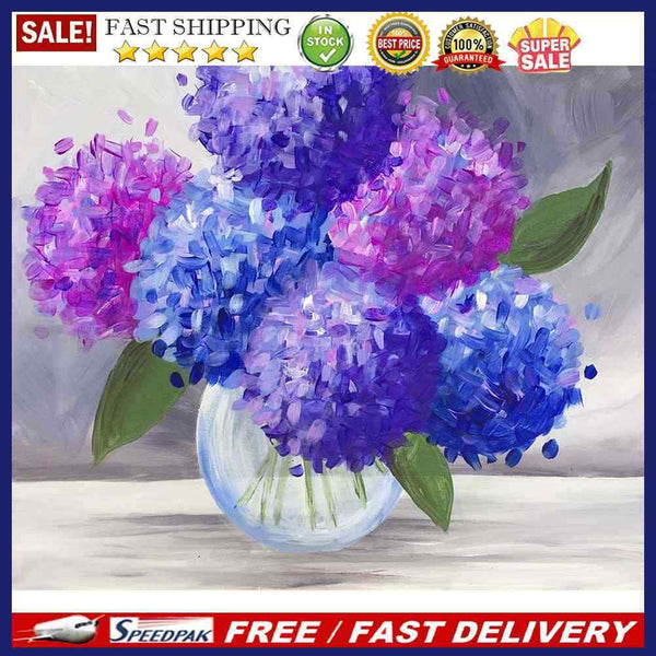 Colorful Flower Frameless Picture Oil Paint By Numbers Hand Painted Picture