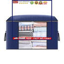 Foldable Comforter Storage Bag Large Organizer for Blankets Pillow Sturdy Zipper