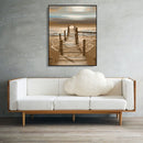 Painting By Numbers DIY Wooden Bridge Hand Painted Canvas Oil Art Picture Kit