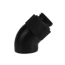 G1/4 Screw Thread 45 Degree Elbow Rotation Brass Connector Fitting(Black) Newly