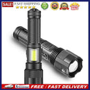XHP70+COB LED Zoomable Torch 1000lm Waterproof 6 Gears Camping Lamp Flashli