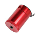 2-Port Aluminum Alloy Oil Catch Can with Breather Filter+Drain Valve (Red) Newly