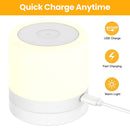 #A 7 Color Changing Table Lamp USB Rechargeable Touch Dimmable RGB Night Lights