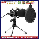 USB Wired Handheld Mic Condenser Microphone w/Stand Windshield for PC Chatt