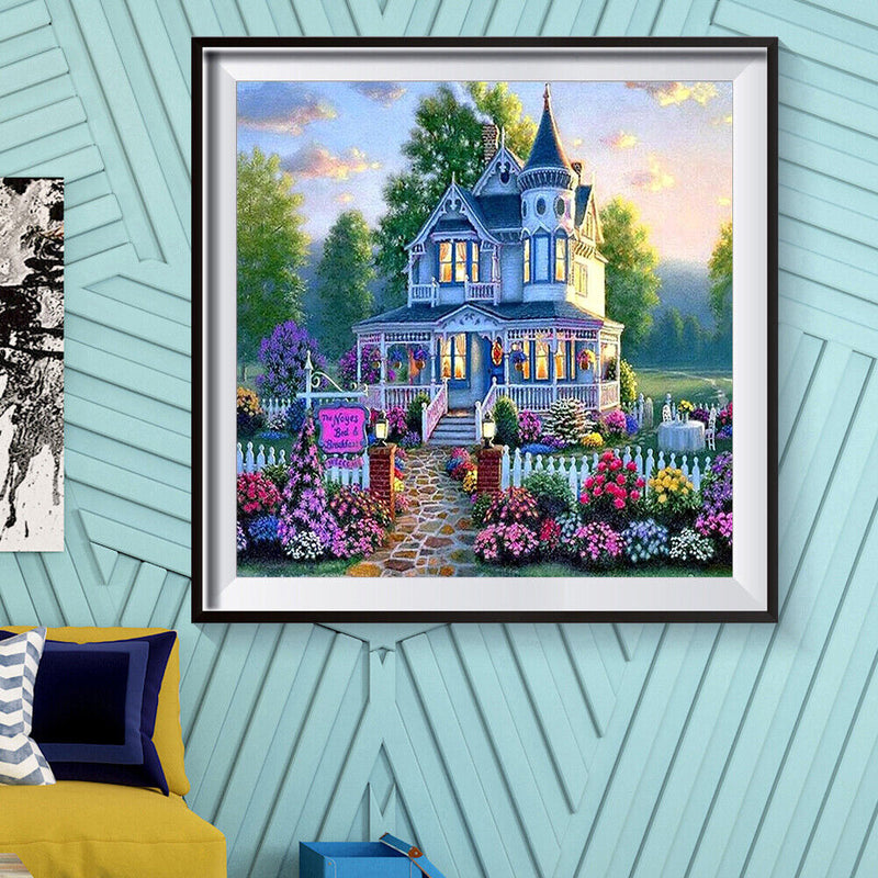 5D DIY Diamond Painting Kits Full Square Drill Garden Villa Mosaic Wall Pictu