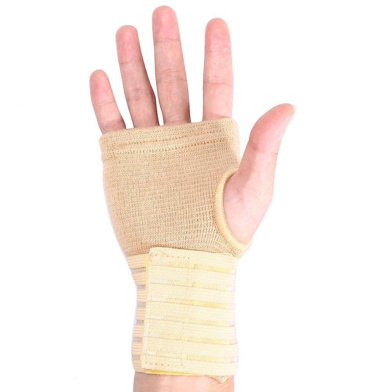 Elastic Knitted Fabric Palm Wrap Hand Brace Support Wrist Sleeve Band Guard