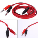 1 Pair Alligator Testing Cord Lead Clip to Banana Plug for Multimeter Test