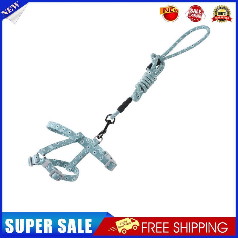 Adjustable Cats Leash Walking Chest Strap Pet Traction Rope (Green S)