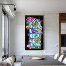 Window Flower Butterfly 5D DIY Diamond Painting Full Round Drill Picture Cr