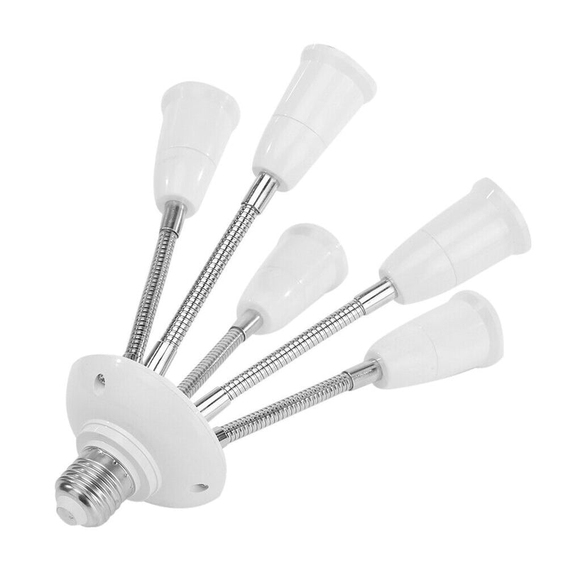 Adjustable E27 Lamp Holder for LED Light Adapter Multi-conversion (5-head) Newly